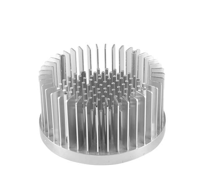 Aluminum cylindrical dense fin heat sink