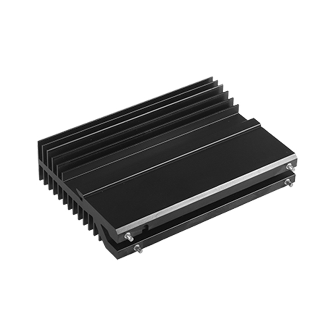 Black anodized (or coated) aluminum fin heat sink