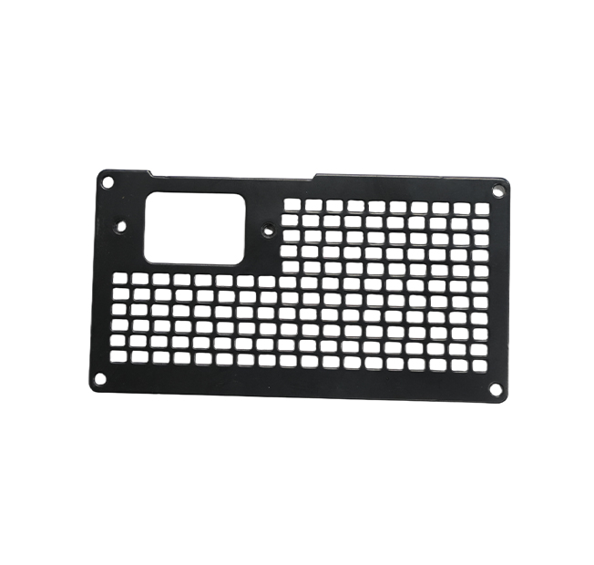 Industrial perforated sheet metal parts made of ferrous metal
