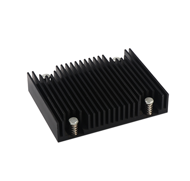 Black anodized aluminum fin heat sink